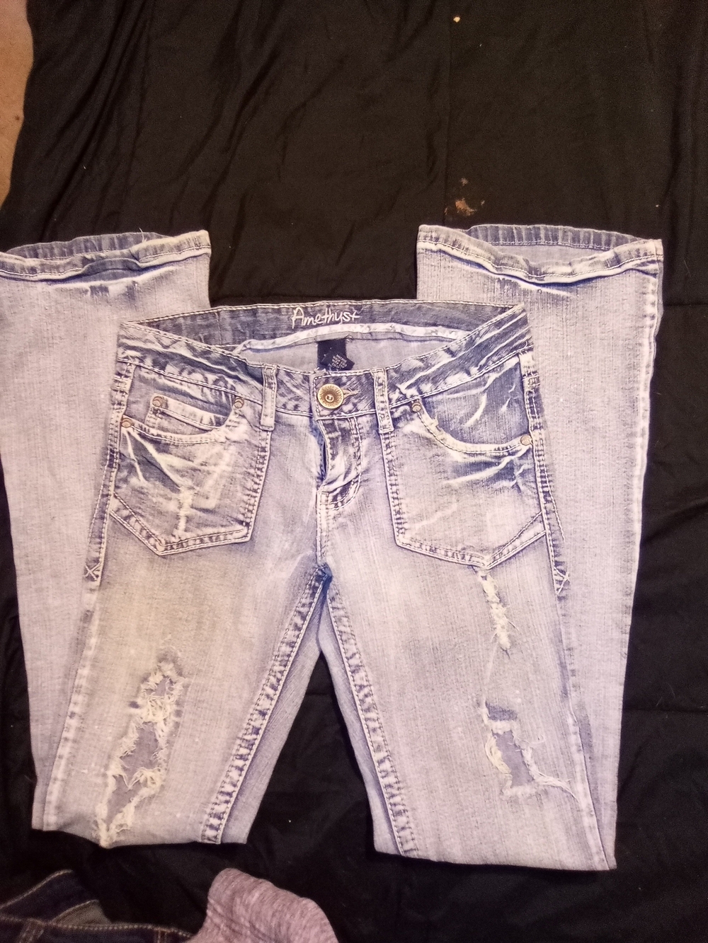Amethyst Jeans Light Blue Distressed Skinny Jeans